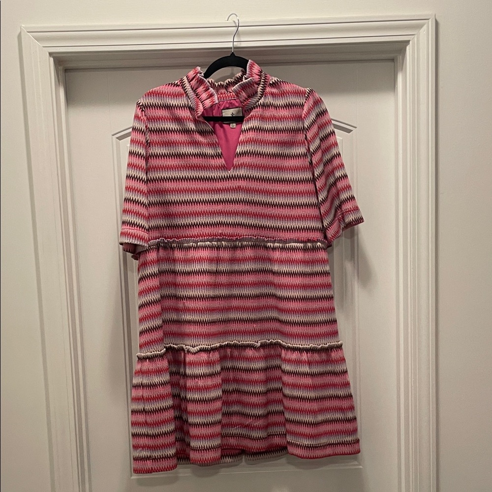 Tuckernuck Pink and White Dress